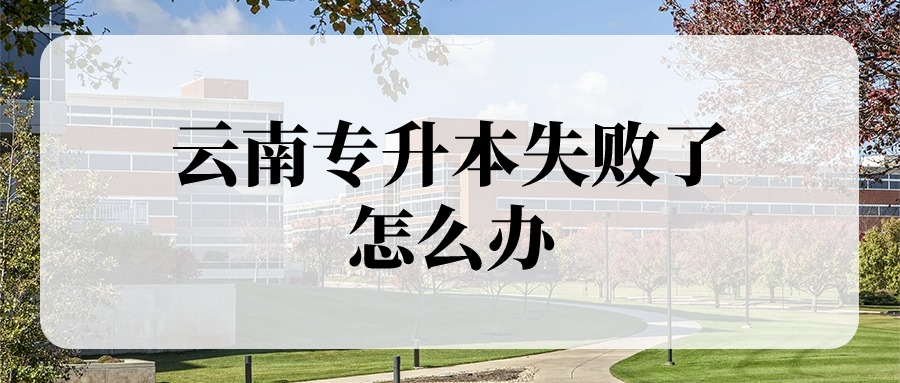 云南专升本失败了怎么办