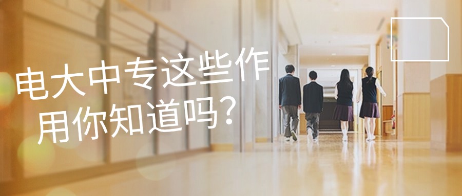 电大中专这些作用你知道吗？