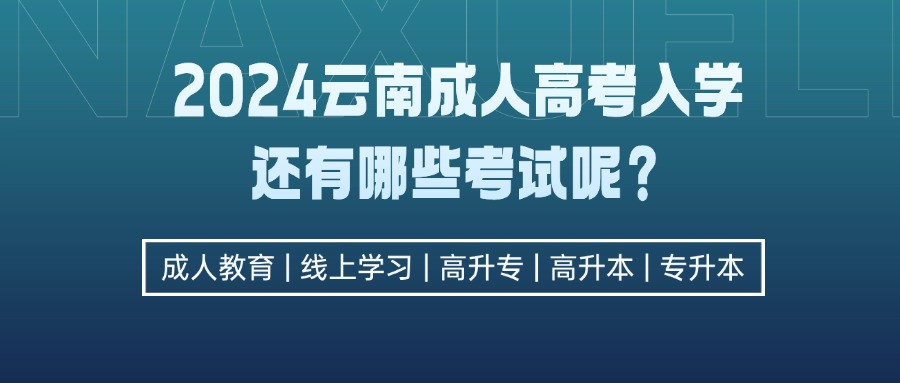 2024云南成人高考入学还有哪些考试呢？