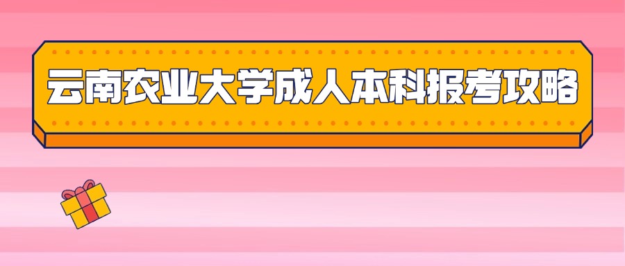 云南农业大学成人本科报考攻略