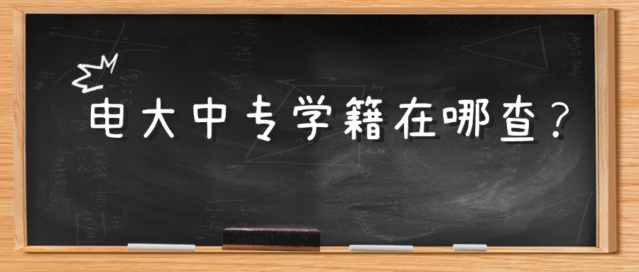 电大中专学籍在哪查？